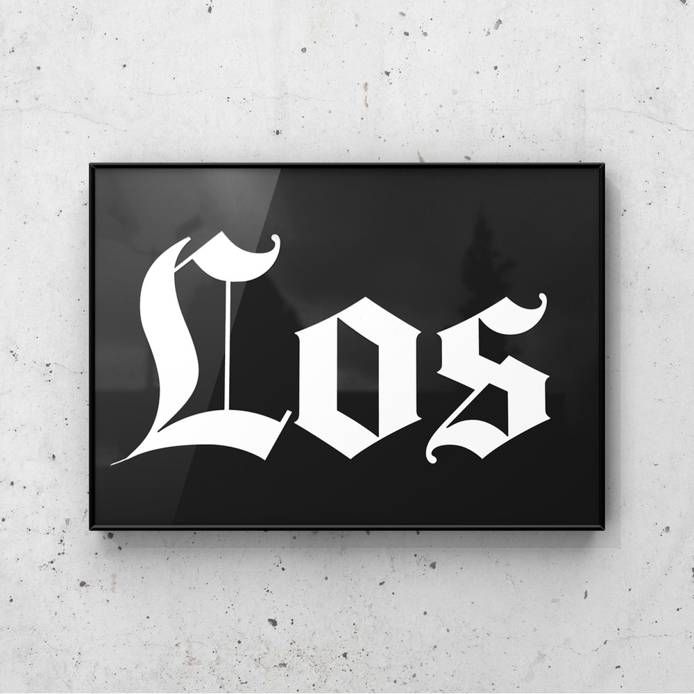 Black and White Los Angeles Canvas